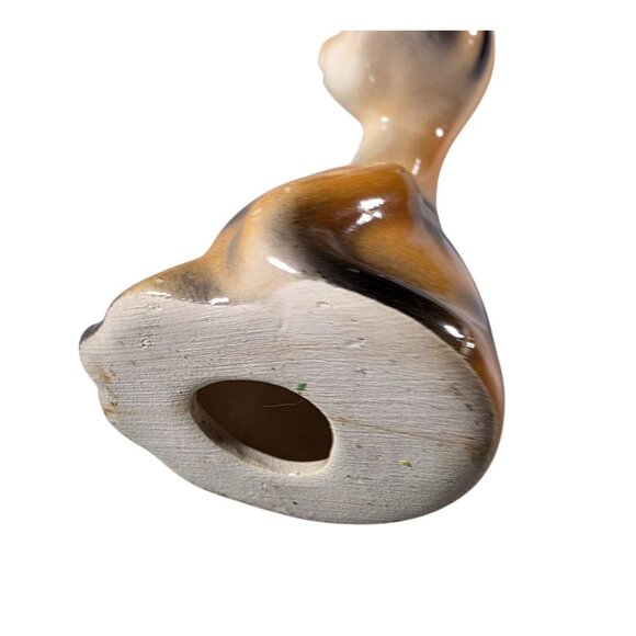 Vtg Ceramic Cat Figurine MCM Hand-Painted Stripes Glossy Finish tiger tabby - Picture 5 of 7